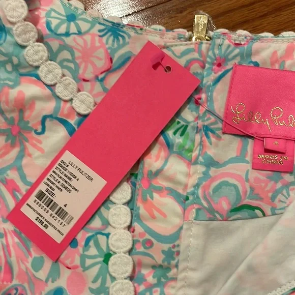 Lilly Pulitzer Braelin stretch shift in love bug resort, white - Picture 5 of 5